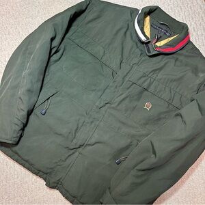 Vintage Tommy Hilfiger Dark Green Bomber Jacket XL 2001